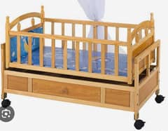 wooden baby cot