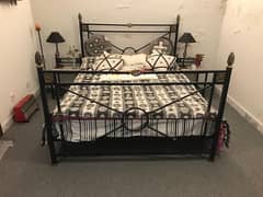 rod iron bed set