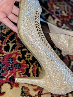 Rhinestone wedding heels