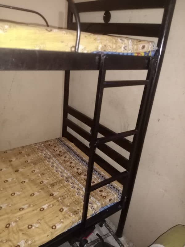 iron bunk bed with mattress 4