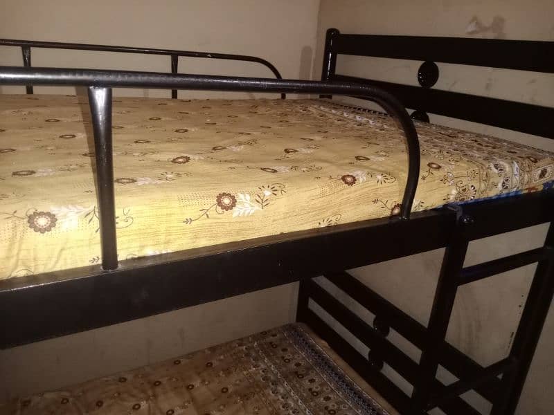 iron bunk bed with mattress 5