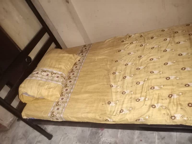 iron bunk bed with mattress 7