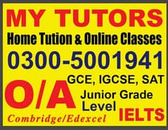 Home Tuition /Online  A/O level Cambridge/Edexcel IGCSE,GCSSE/AQA IB