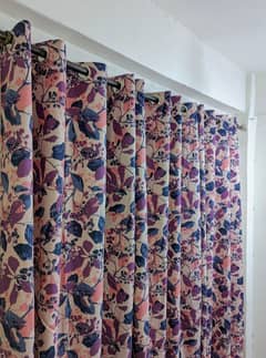 Vibrant Multicolor Cotton Single Sided Curtain -1 Pc