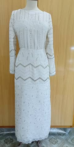 Elegant Full-Length Eastern Wear with a Western Cut full lenth shirt