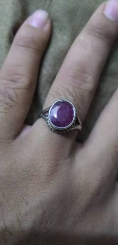 Ruby Silver Ring