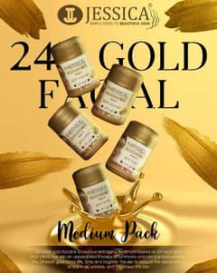 *JESSICA* 5pcs 24k Gold faicial jar set