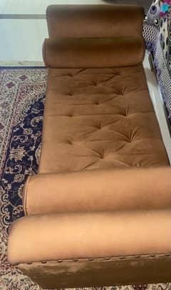 Brown Velvet Bed Set including dressing table and sofa set