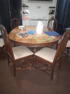 dinning table with six chairs