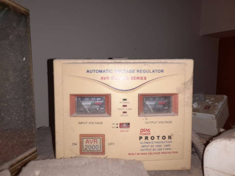 Stabilizer for fridge with over/under voltage protector, & delay timer 0