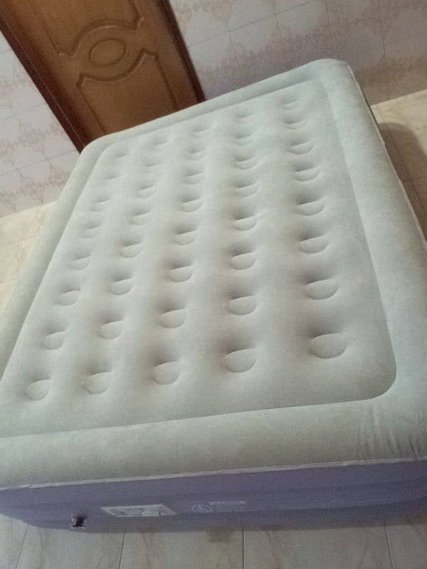 king size air bed self inflate built-in 2