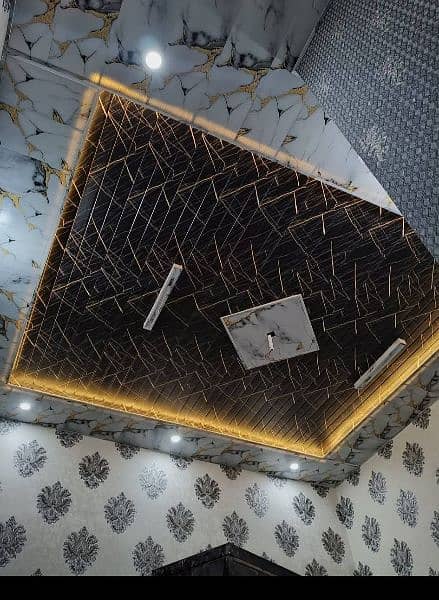 Pvc Ceiling - Pvc Sheet - Wallpaper - Pvc Fancy Ceiliing 1