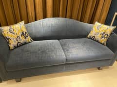 2 seater sofa colour navy blue