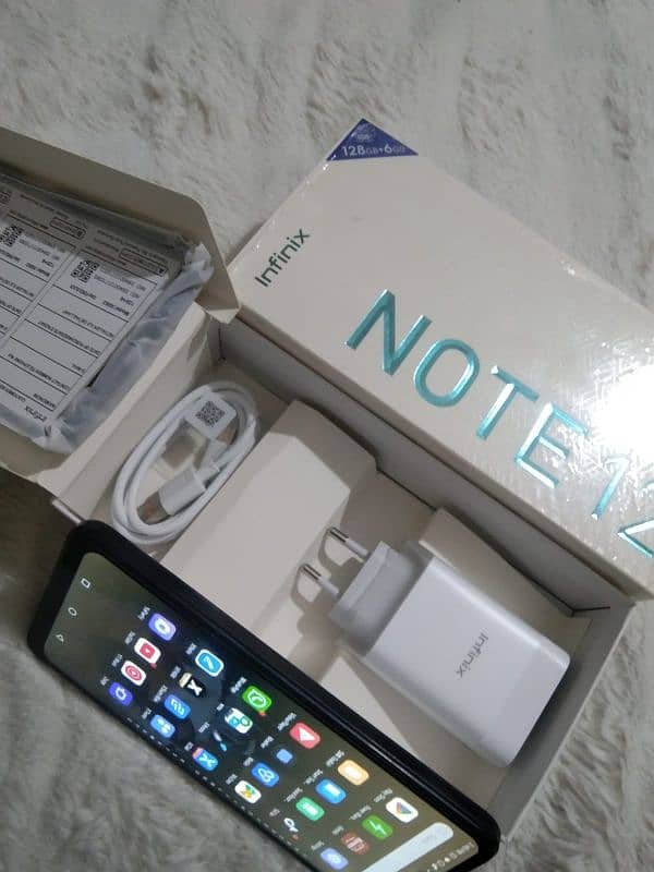infinix note 12 Black Complete box 128GB 1