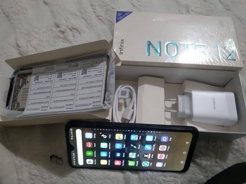 infinix note 12 Black Complete box 128GB 3