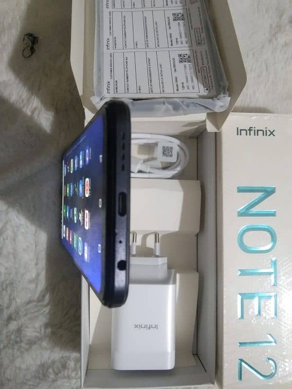 infinix note 12 Black Complete box 128GB 4