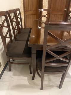 8 seater wooden dining table