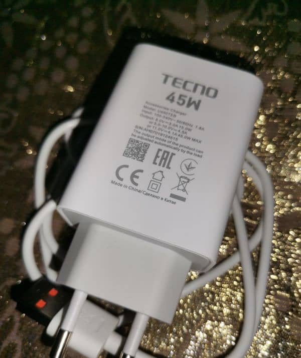 Camon 40 Pro Box Pulled 45w Tecno Charger 100% Original 0