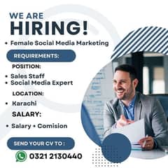 Urgent Hiring: Female Social Media Marketing Expert