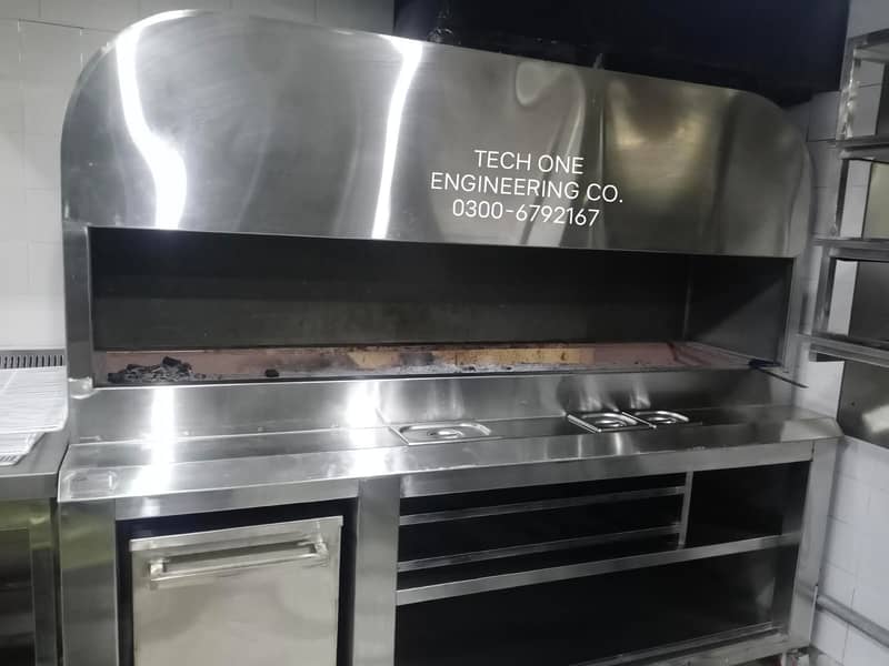 Commercial Kitchen/Bar B Q Setup/Kabab Machine/Fryer/Stainless Kitchen 8