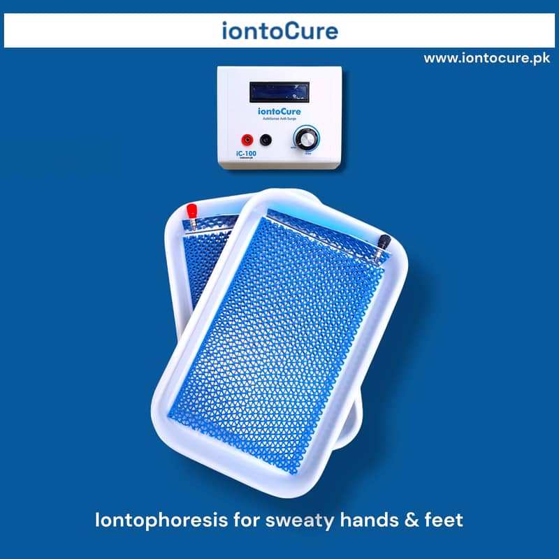 Iontophoresis for sweaty hands & feet, dermadry, iontoderma. Sweating. 2