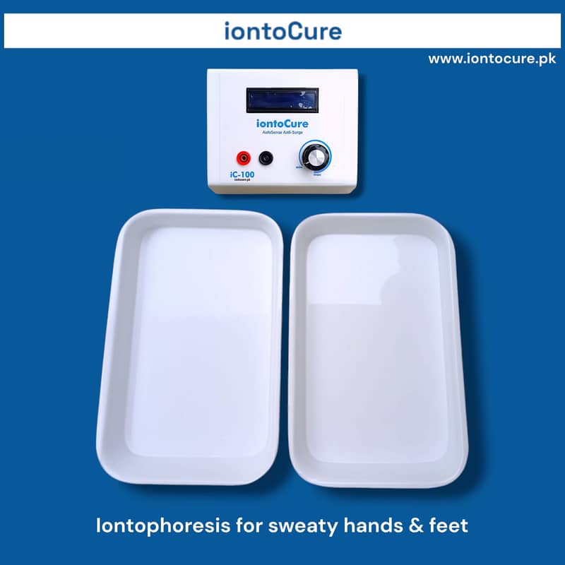 Iontophoresis for sweaty hands & feet, dermadry, iontoderma. Sweating. 3