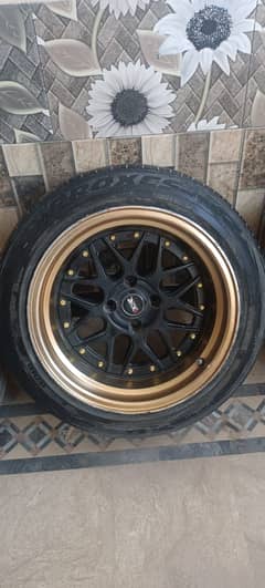 Alloy wheels with Tyres 15 inch low profile