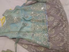 Lengha and shirt fully embroided .