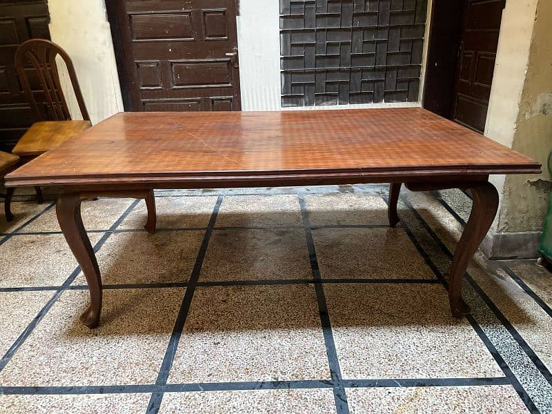 8 Chairs Dining Table Wooden 6
