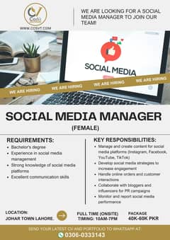 Social Media Manager (Female)