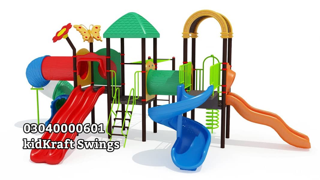 Slide, Swings, Kids rides, jhula, Spring rider, jungle gym, indoor set 4
