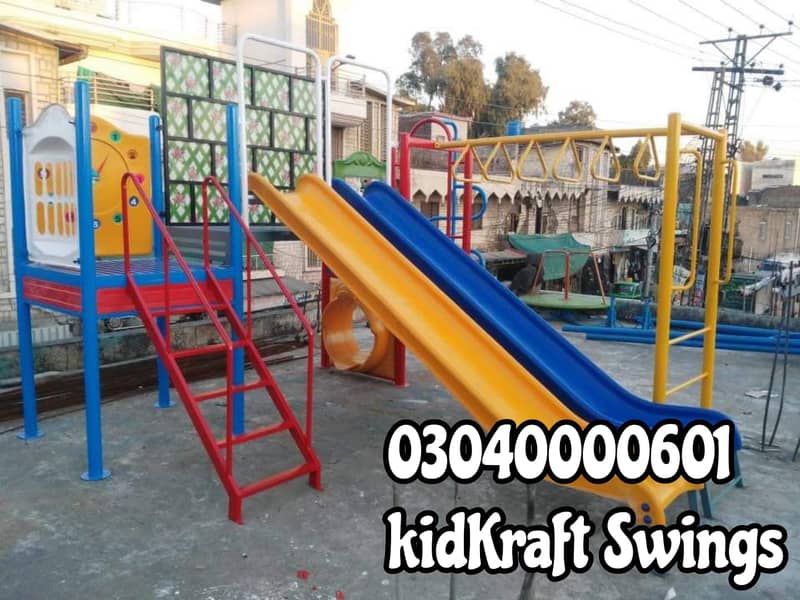 Slide, Swings, Kids rides, jhula, Spring rider, jungle gym, indoor set 12