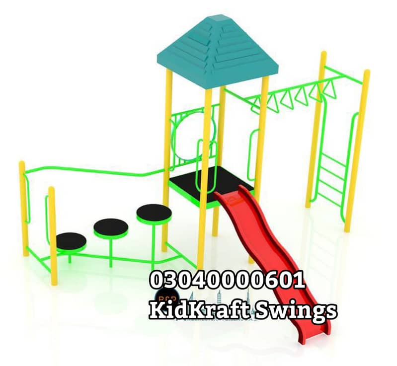 Slide, Swings, Kids rides, jhula, Spring rider, jungle gym, indoor set 16