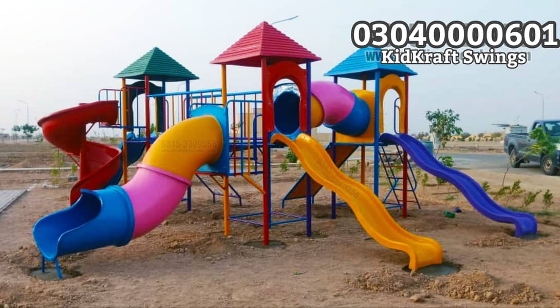 Slide, Swings, Kids rides, jhula, Spring rider, jungle gym, indoor set 17