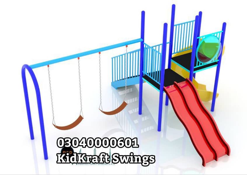 Slide, Swings, Kids rides, jhula, Spring rider, jungle gym, indoor set 18