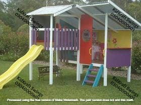 Monkey bar, Climber, rope ladder, swings, slides, seesaw, kids rides 3