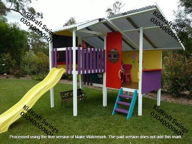 Monkey bar, Climber, rope ladder, swings, slides, seesaw, kids rides 10