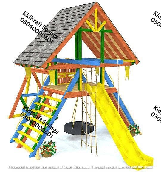 Monkey bar, Climber, rope ladder, swings, slides, seesaw, kids rides 12