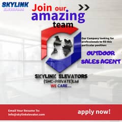 outdoor sales agent required