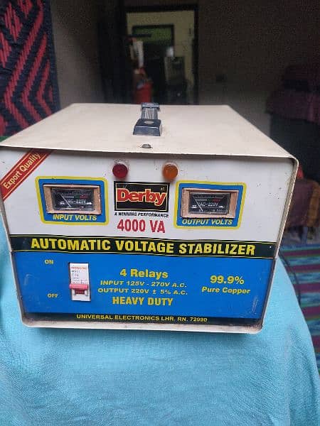 Stabilizer 4000 VA good for Fridge & Refrigerators 0