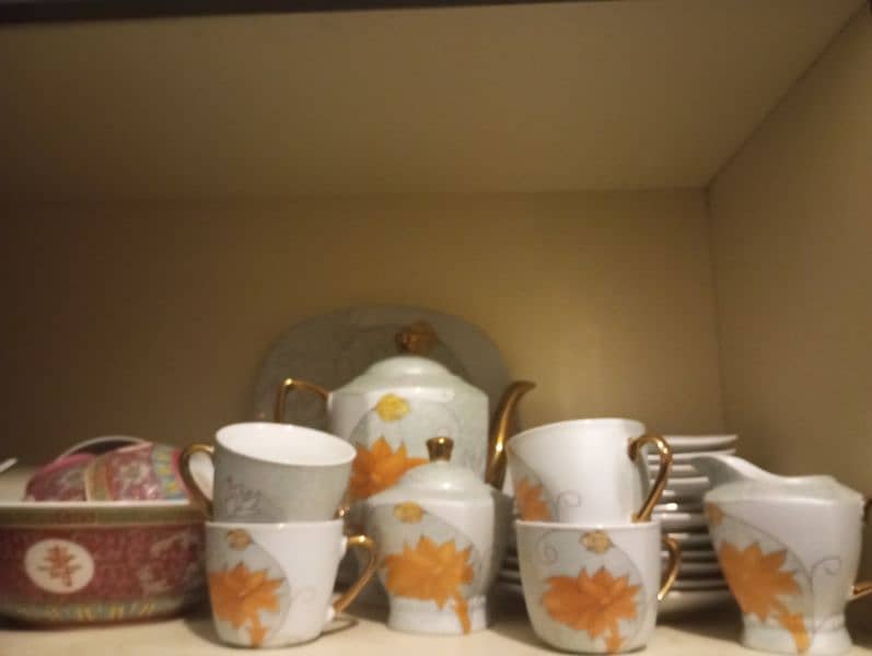 golden lining Tea set 21 pcs complete set 2