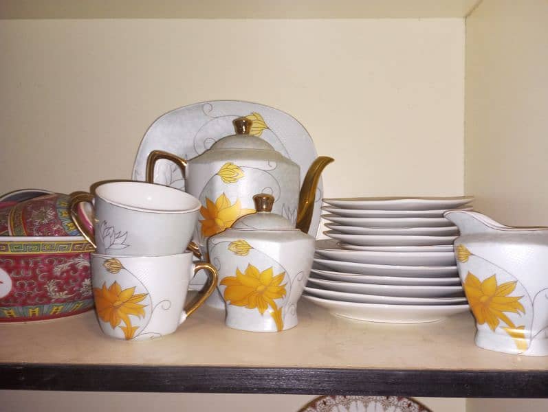 golden lining Tea set 21 pcs complete set 1