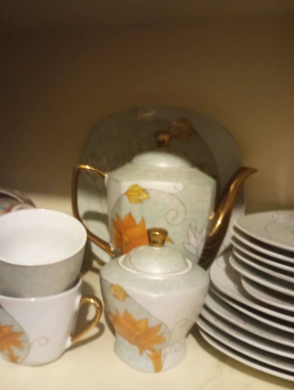 golden lining Tea set 21 pcs complete set 4