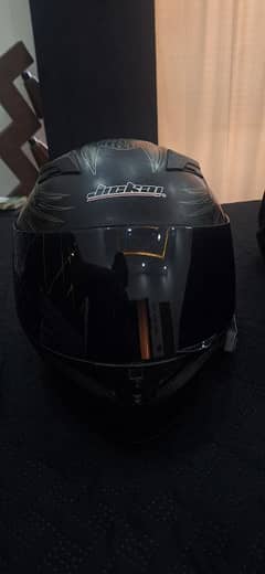 jiekai 316 helmet with blutooth device, black visor and spoiler