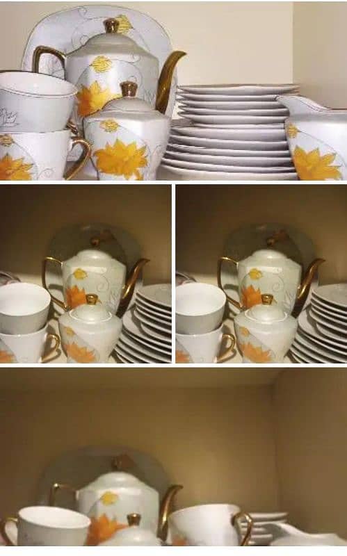 golden lining Tea set 21 pcs complete set 5