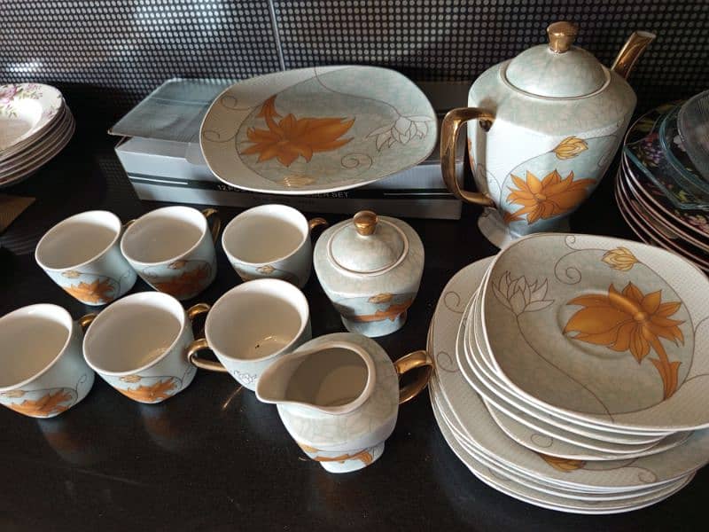 golden lining Tea set 21 pcs complete set 6