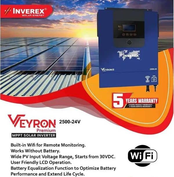 Inverex Veyron II 2.5KW Premium Wifi MPPT Solar Inverter 0