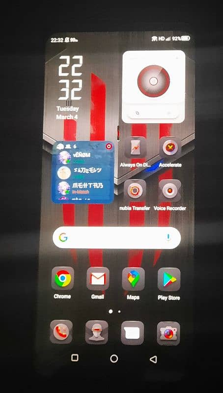 Red magic 5s 16/256 dual sim approve Back crack only 0