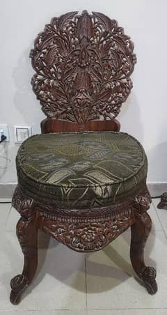 wooden chair with table