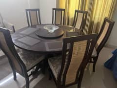 6 chair dining table wooden chairs | heavy weight